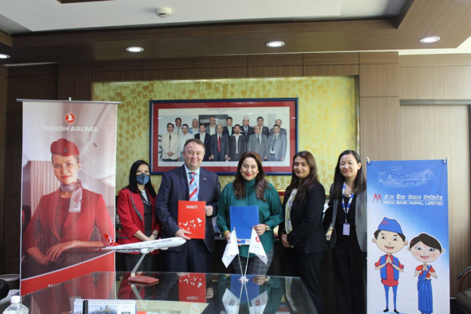 मेगा बैंकका कार्ड होल्डरलाई टर्किस एयरलायन्सले विशेष छुट दिने