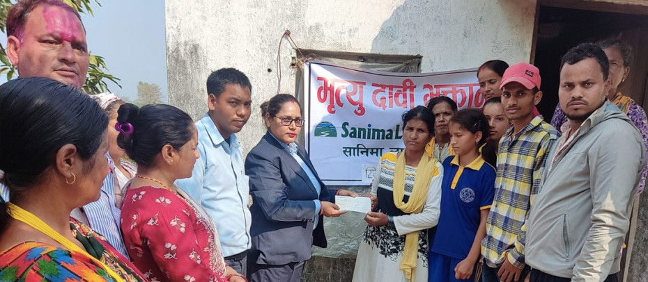 सानिमा लाइफद्वारा मृत्यु दाबी भुक्तानी