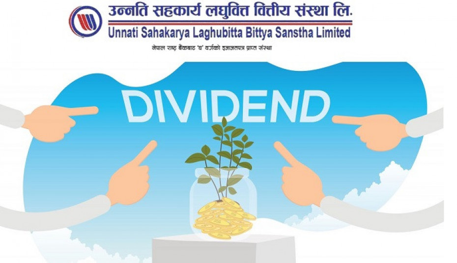 उन्नति सहकार्य लघुवित्तद्वारा लाभांस प्रस्ताव