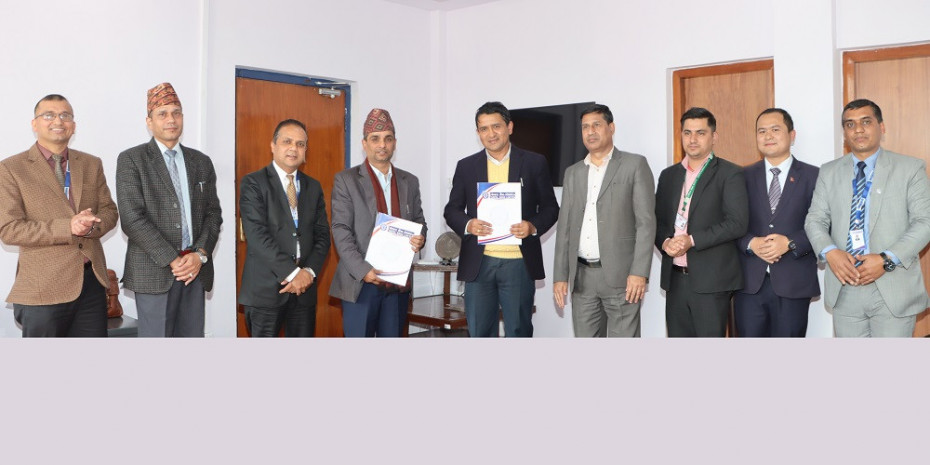 नेपाल बैंक लिमिटेड र बीमा संस्थानबीच धितोविनै १५ लाखसम्म कर्जा दिने सम्झौता